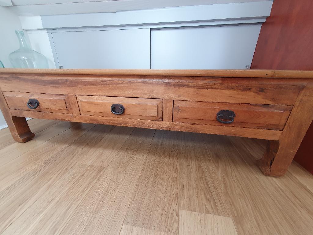 Meuble bas en chêne avec 3 tiroirs, Maison & Meubles, Armoires | Commodes, 3 ou 4 tiroirs, Enlèvement, Utilisé, Chêne