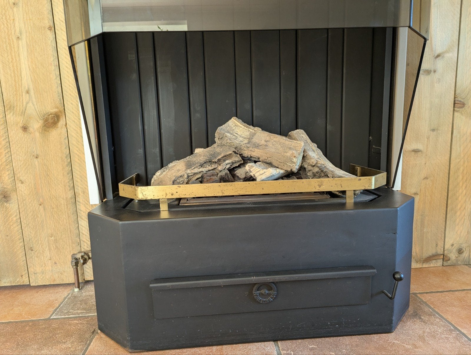 haardvuur gas, Maison & Meubles, Cheminées, Enlèvement, Utilisé, Cheminée au gaz