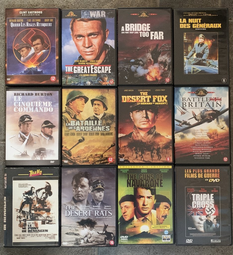 Lot de 12 DVD originaux guerre 39-45, CD & DVD, Enlèvement ou Envoi, Utilisé, Guerre