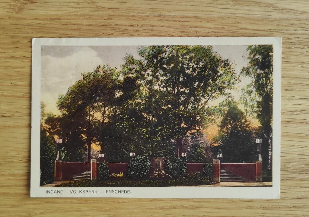 Ingang Volkspark Enschede, Collections, Cartes postales | Pays-Bas, Envoi, 1920 à 1940, Affranchie, Overijssel
