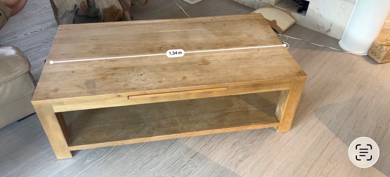 Table basse en chene massif, Enlèvement, Utilisé, Bois