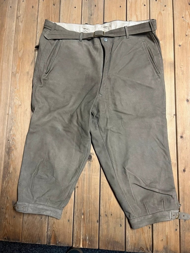 Beige lederen lederhose maat XL, Kleding | Heren, Beige, Maat 56/58 (XL), Ophalen of Verzenden, Zo goed als nieuw
