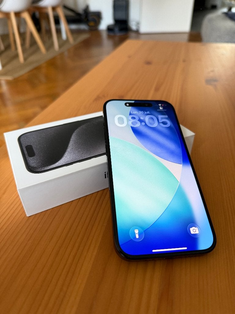 iPhone 15 Pro — 512 GB — Zwart Titanium — Zeer goede staat, 512 GB, Gebruikt, IPhone 15, Zwart