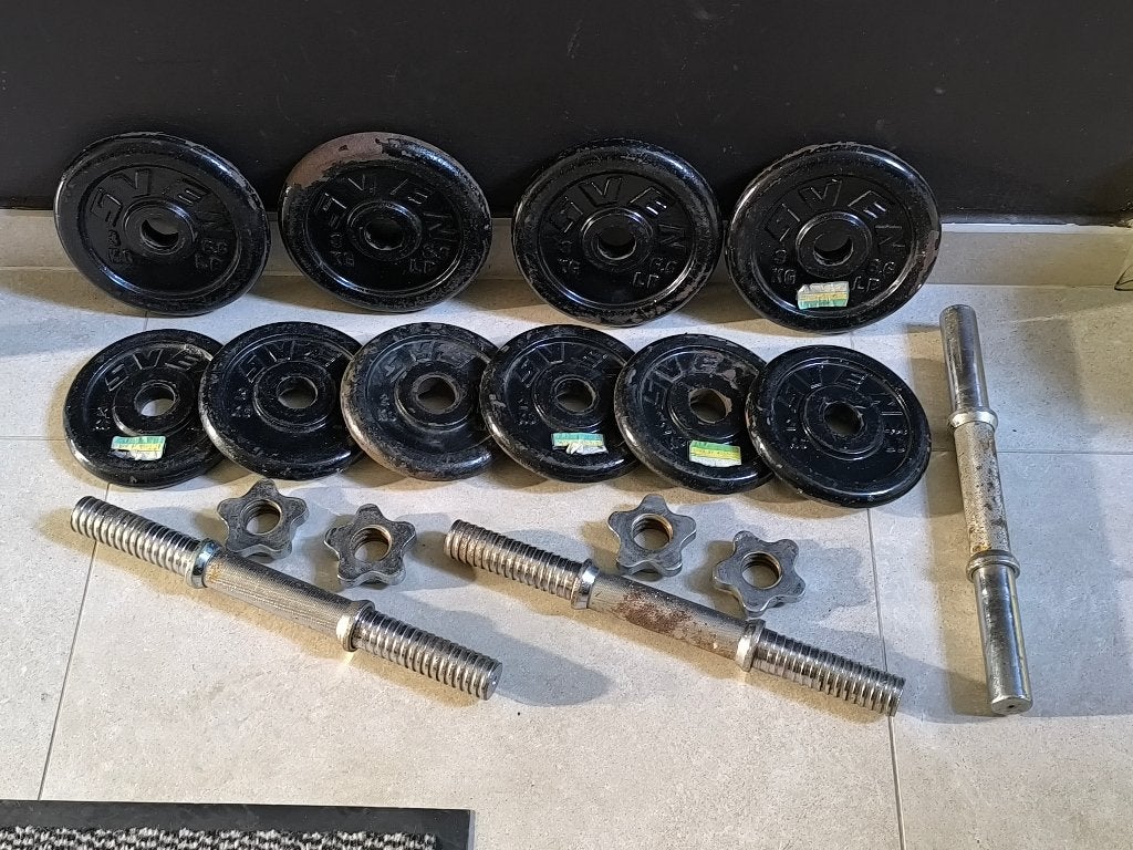 30kg Halterset van SVEN (30mm), Ophalen, Gebruikt, Benen, Halterset