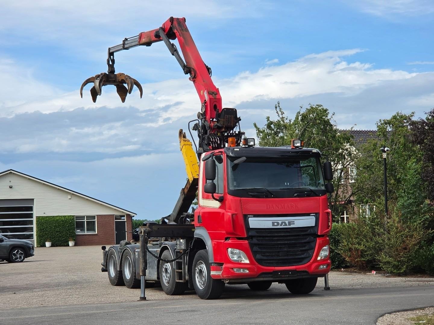 DAF CF 85 grue palfinger z 510. bras à crochet ! 2017 ! m, Autos, Rouge, Achat, Euro 6, Entreprise