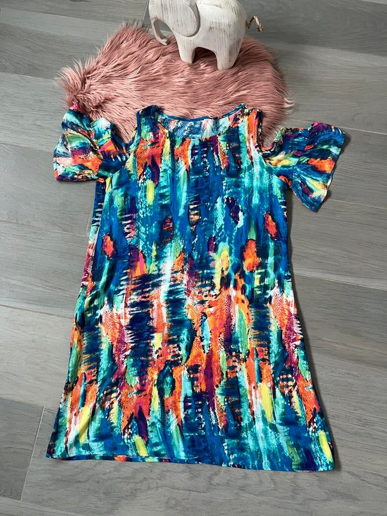 Kleurrijk jurkje, Kleding | Dames, Ophalen of Verzenden, Zo goed als nieuw, Maat 38/40 (M)