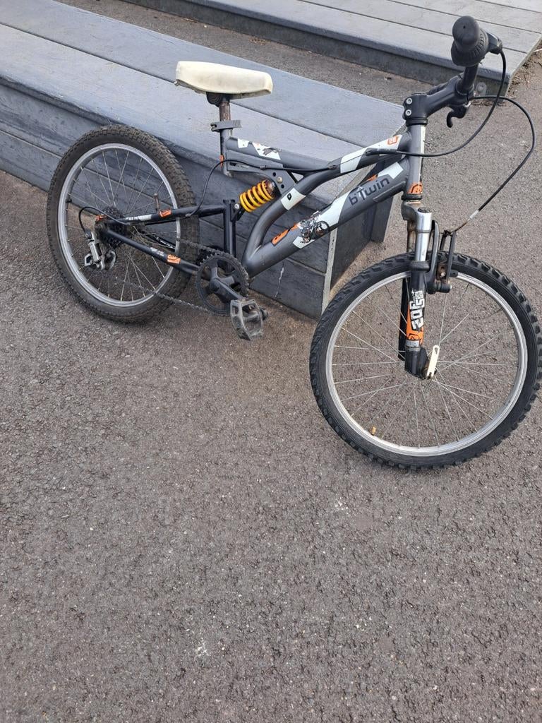 full suspended btwin mtb voor kids, Ophalen, Gebruikt, Staal, V-brakes