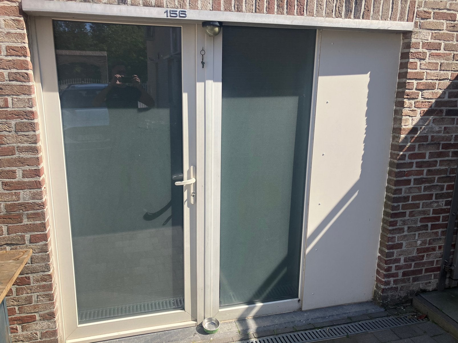 Deur plus raam, Doe-het-zelf en Bouw, Ophalen, Zo goed als nieuw, Buitendeur, 215 cm of meer