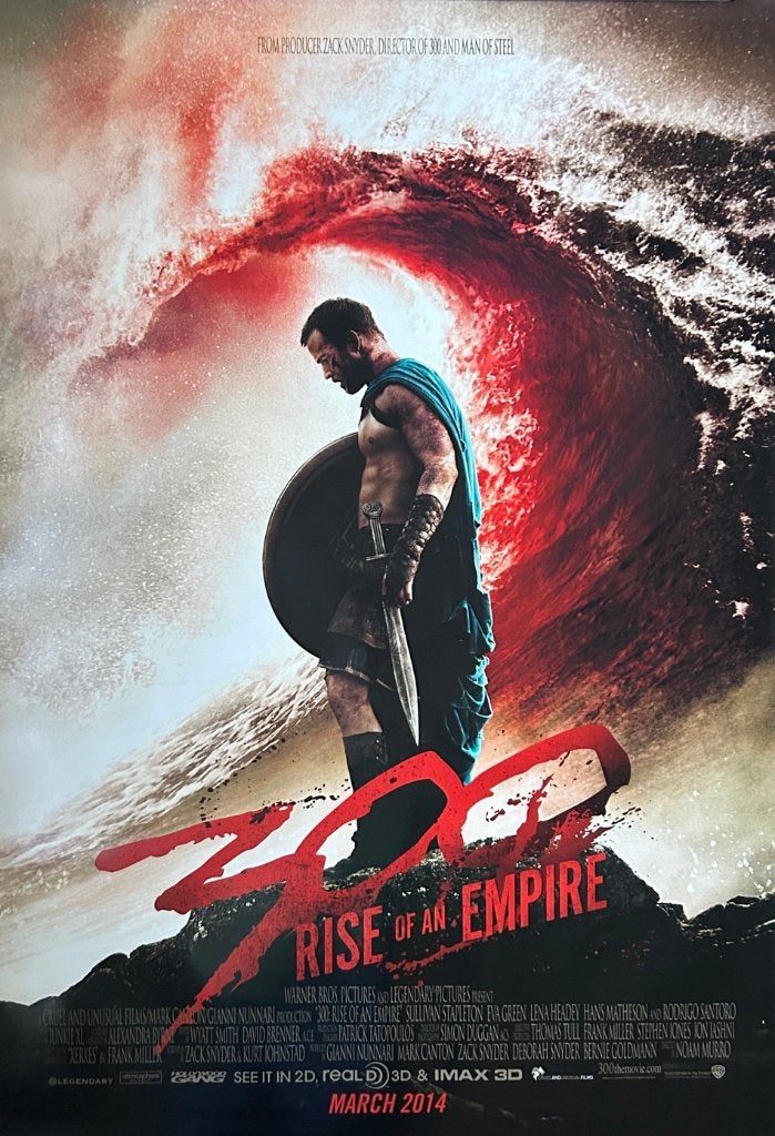 Originele filmposter 300: Rise of an Empire, Verzamelen, Ophalen of Verzenden, Zo goed als nieuw, Rechthoekig Staand, Film en Tv