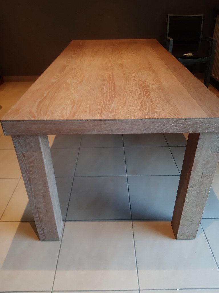 Eettafel, Ophalen, Eikenhout, Zo goed als nieuw, Vijf personen of meer