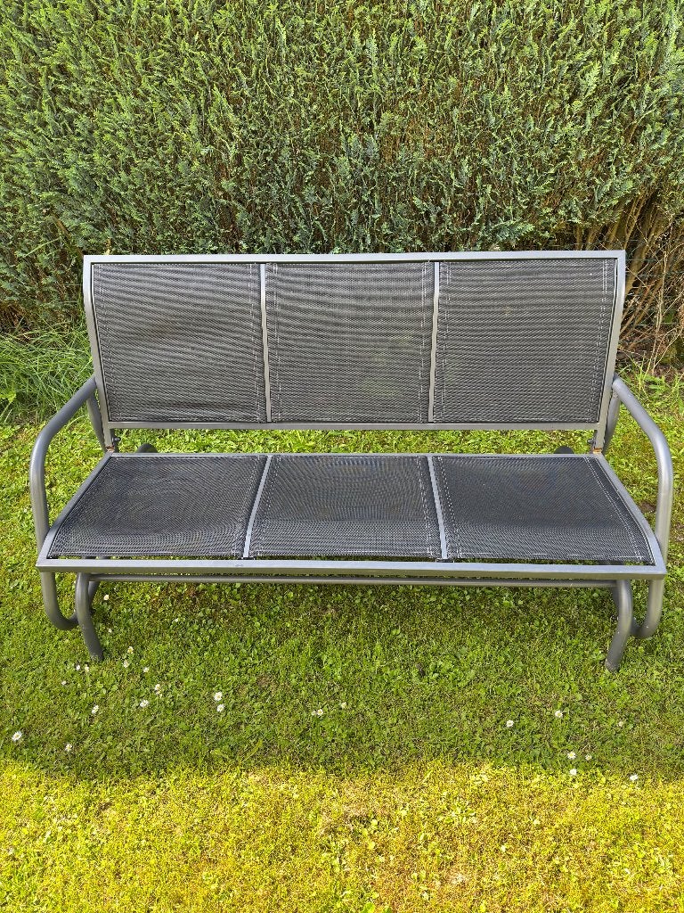 Banc de jardin 3 places, Jardin & Terrasse, Enlèvement, Comme neuf, Métal