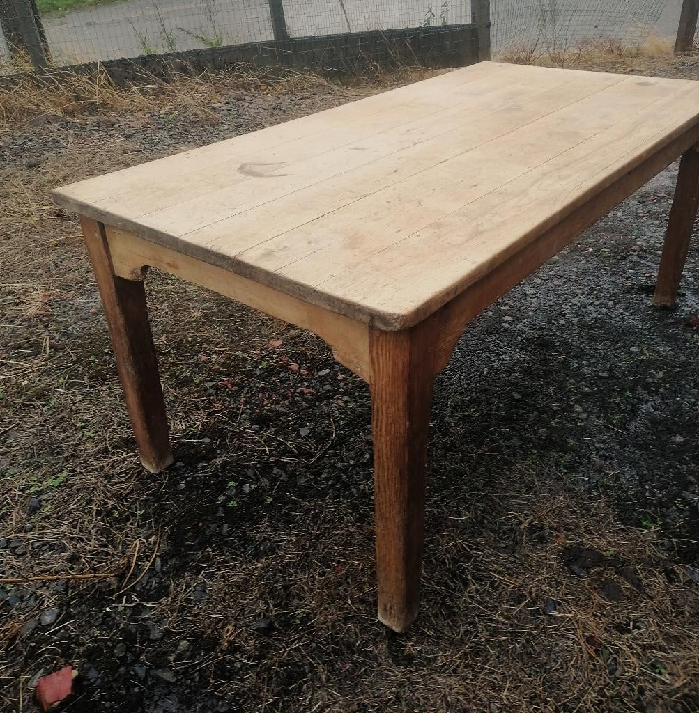 Authentieke keukentafel-boeretafel uit kasteel  90 x 180 cm, Ophalen of Verzenden