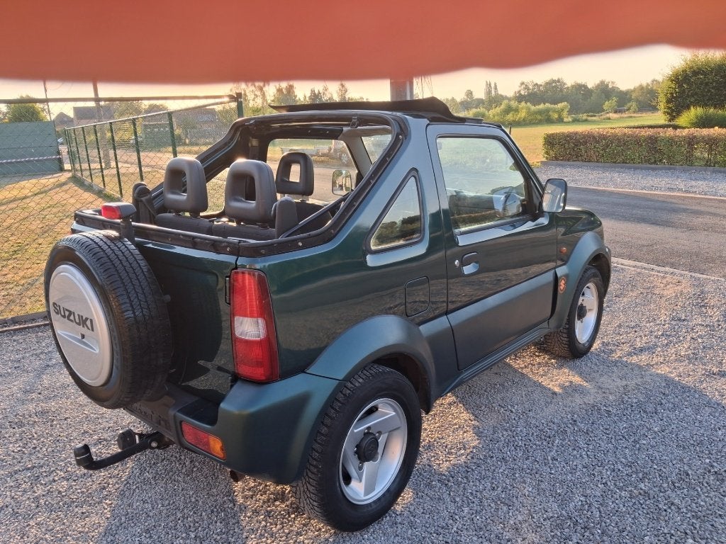 suzuki jimny #4x4# 1300cc benzine !!cabrio!! 87 000km, Auto's, 4 zetels, Stof, Zwart, Bedrijf