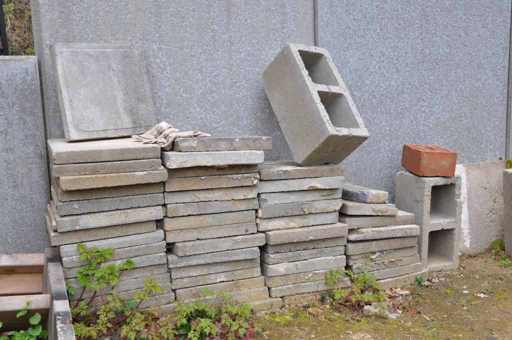 Dalles et blocs à donner , à Chaumont-Gistoux, Tuin en Terras, Tegels en Klinkers, Ophalen, Gebruikt, Overige typen