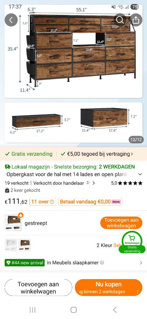 Leuke kast met vakken, Ophalen, Kunststof, Nieuw, Minder dan 150 cm