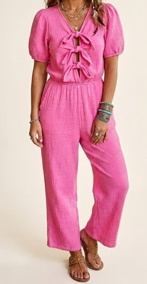 jumpsuit van kilky, Kleding | Dames, Jumpsuits, Zo goed als nieuw, Maat 36 (S), Roze, Verzenden