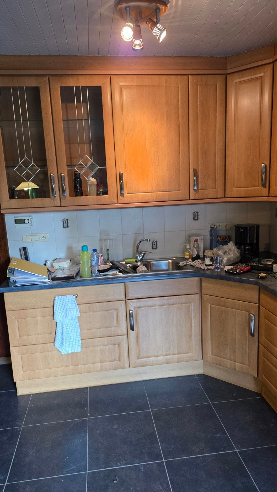 te koop keuken 2.4 op 2.7 m, Huis en Inrichting, Ophalen, Gebruikt, Bruin, Hoekkeuken