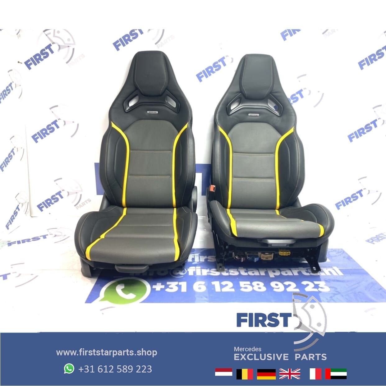 H247 GLA 45 AMG PERFORMANCE STOELEN GLA45 ZETELS GLA45S GEEL, Auto-onderdelen, Gebruikt, -, Ophalen of Verzenden, -