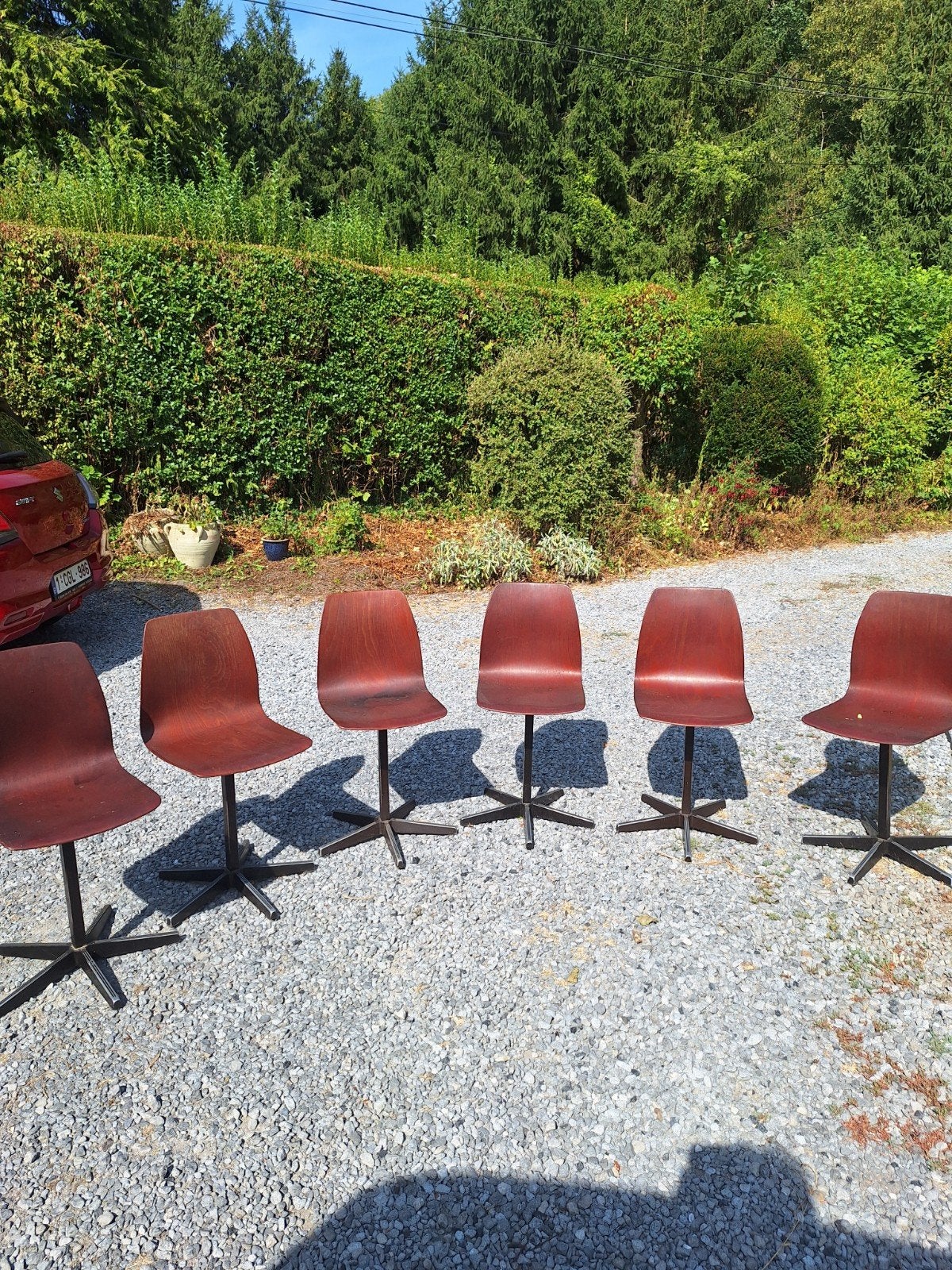 6 chaises. Année 1960...1970, Enlèvement, Métal