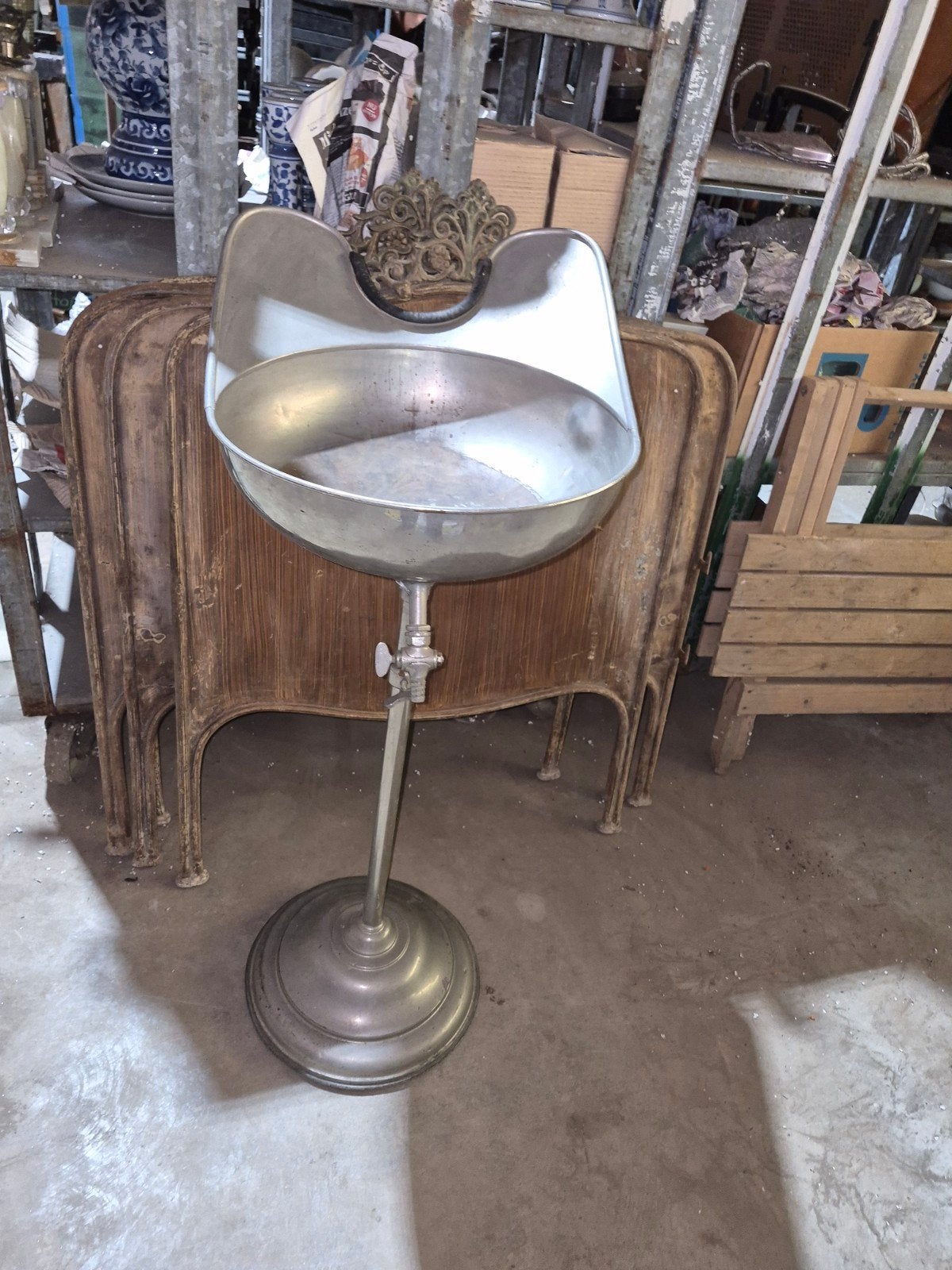 Wasbak kapper oude inoxe Wasbak decoratie, Ophalen