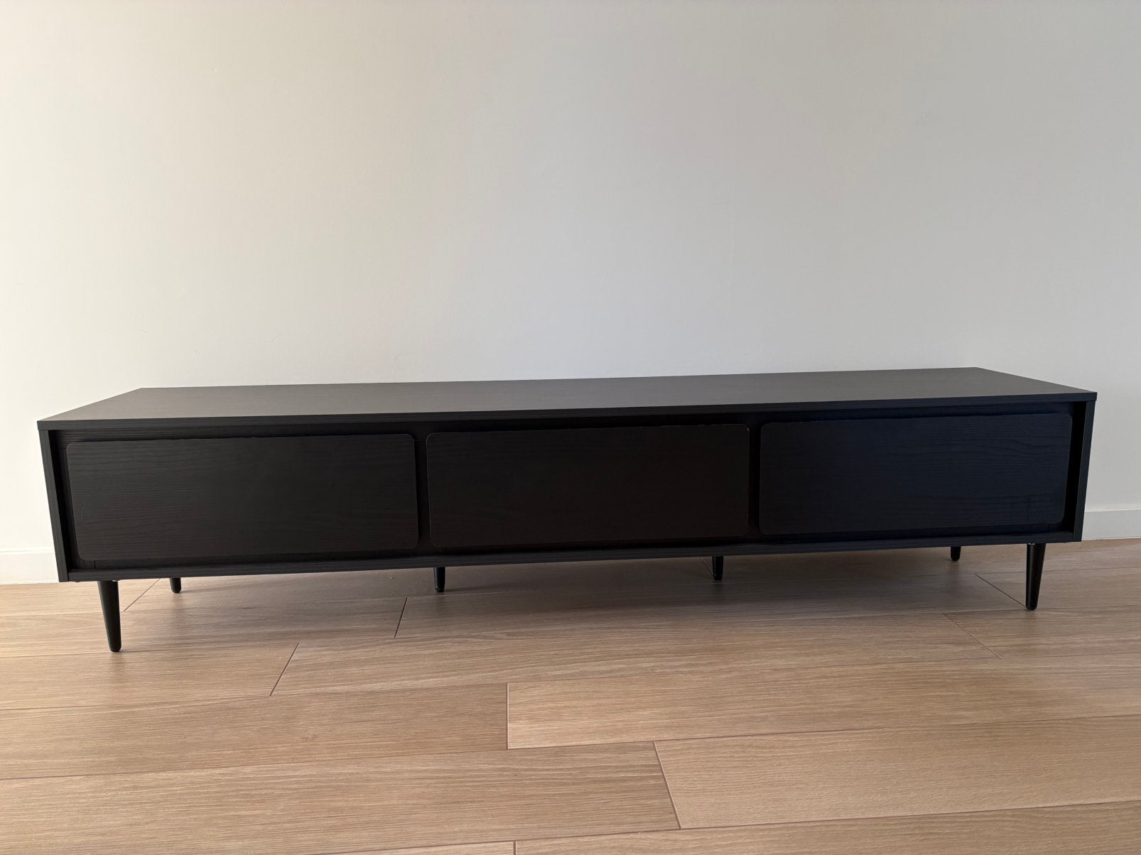 Moderne zwarte eiken tv-kast, Maison & Meubles, 25 à 50 cm, Moins de 100 cm, 150 à 200 cm, Comme neuf