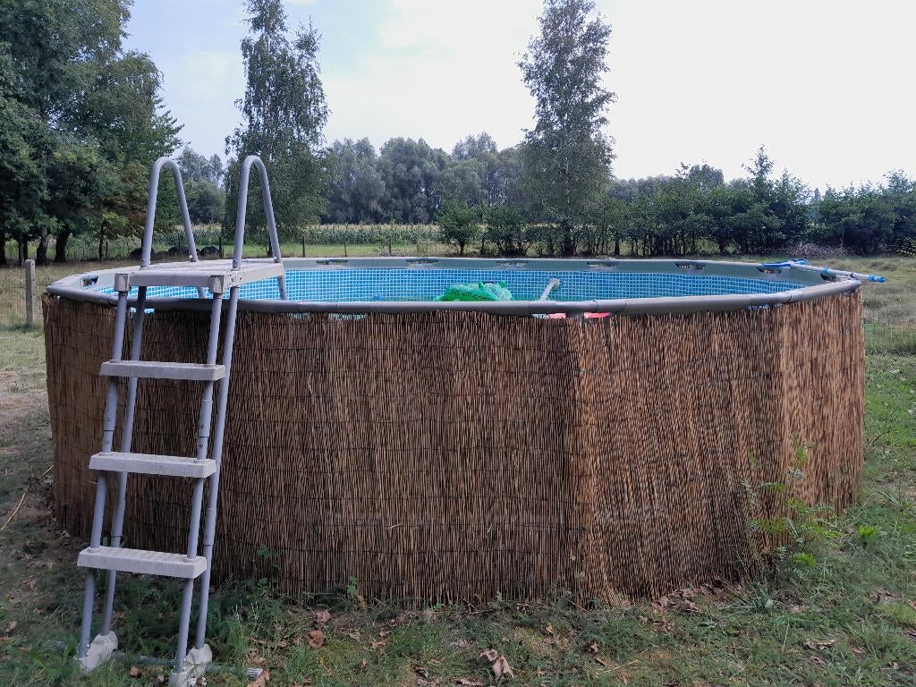 zwembad dia 5m  met zandfilter, pomp en warmtepomp, Enlèvement