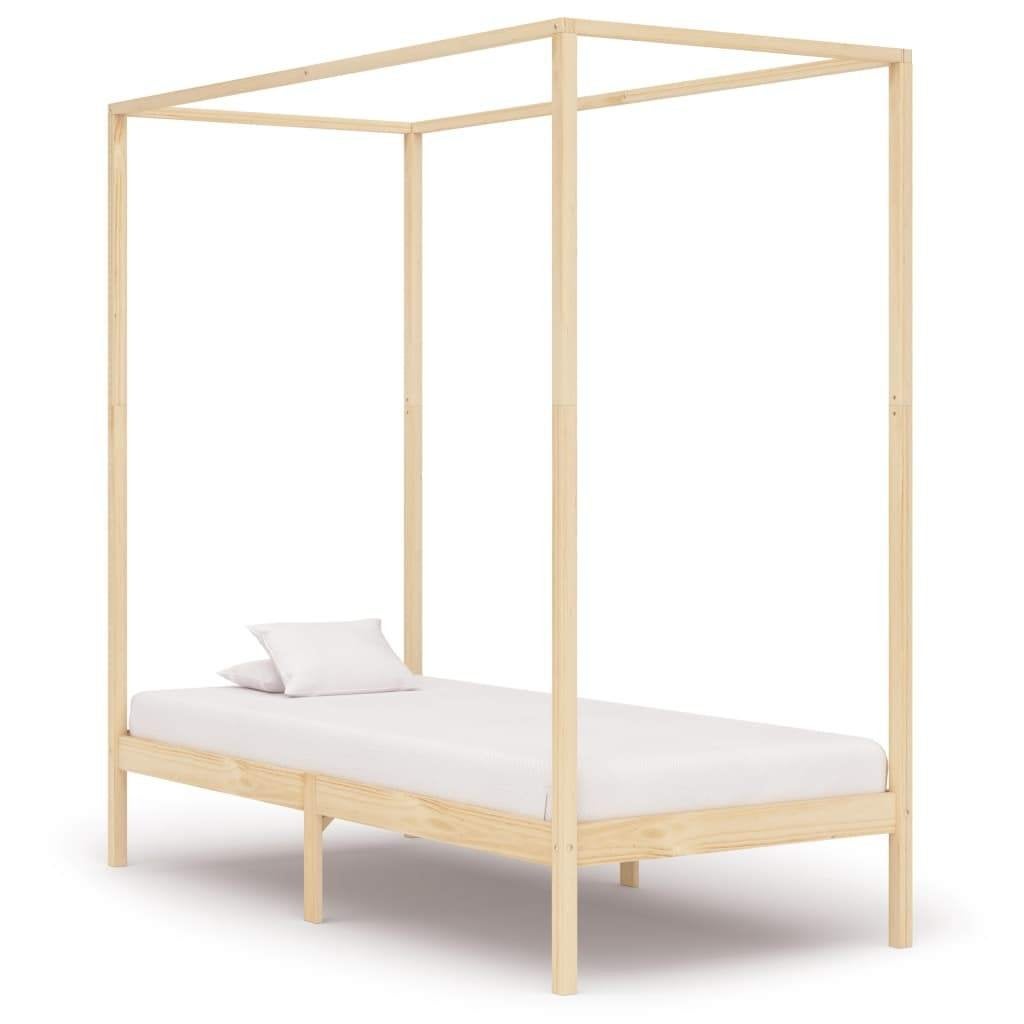 Hemelbed grenen 180 x 200, Ophalen, Bruin, Tweepersoons, Zo goed als nieuw