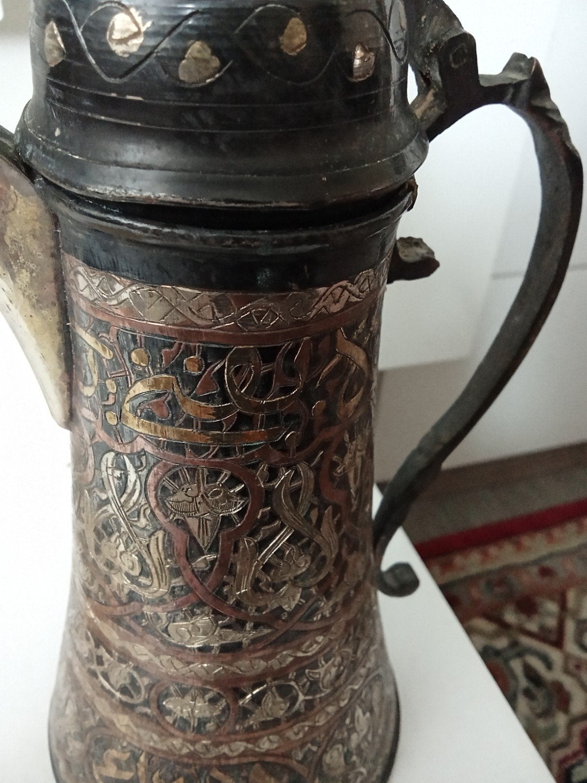 Oude antiek handwerk koffiepot, Ophalen of Verzenden