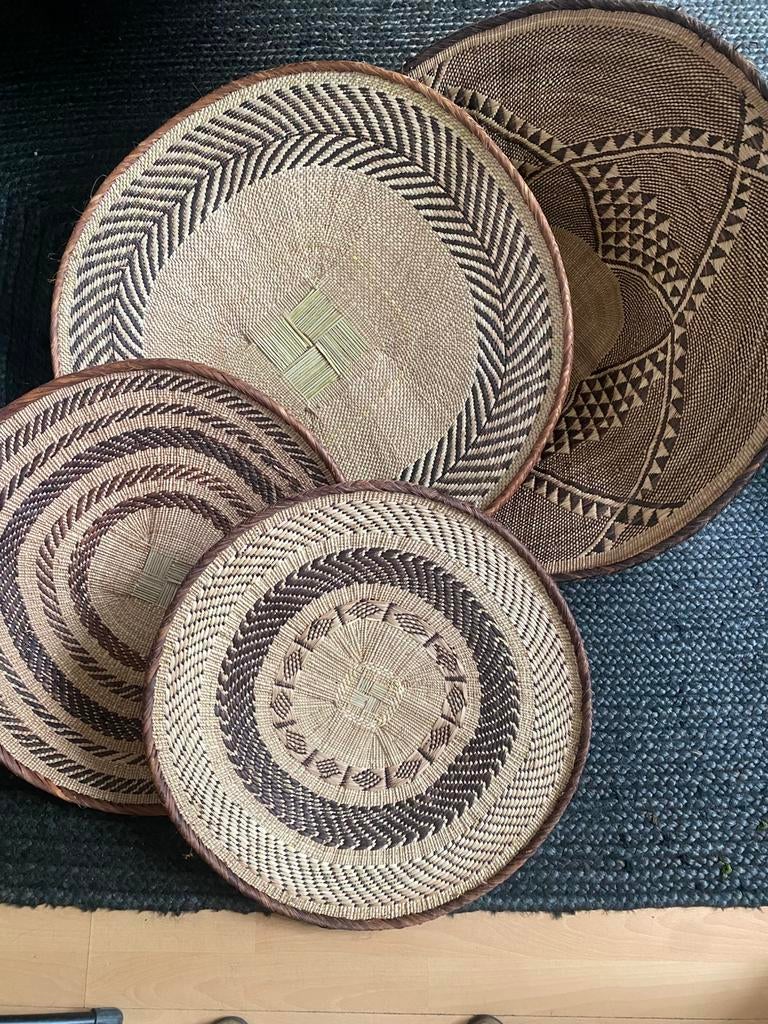 Decoratie senegal manden, Ophalen, Mand, Rond, Zo goed als nieuw
