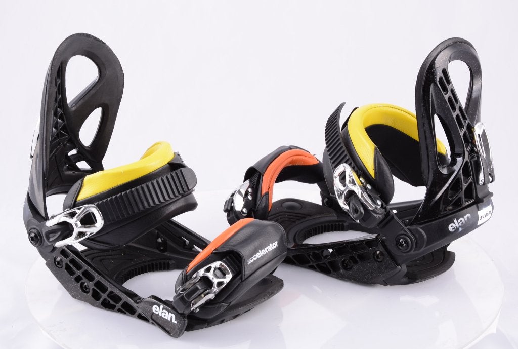 SM ; fixations de snowboard ELAN ACCELERATOR noir/jaune/oran, Sports & Fitness, Envoi, Utilisé, Fixations