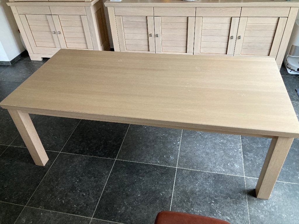 Tafel 215cmx100cm, Huis en Inrichting, Ophalen, Gebruikt, 100 tot 150 cm, Eikenhout