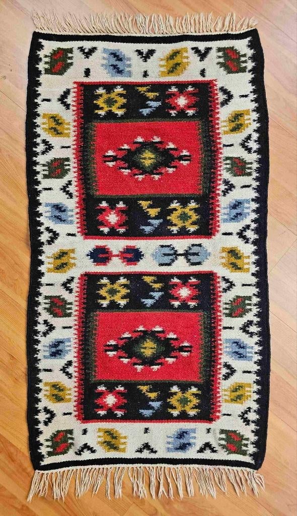 tapis Kilim 107/60 cm, Enlèvement ou Envoi, Utilisé, Rouge, Autres styles