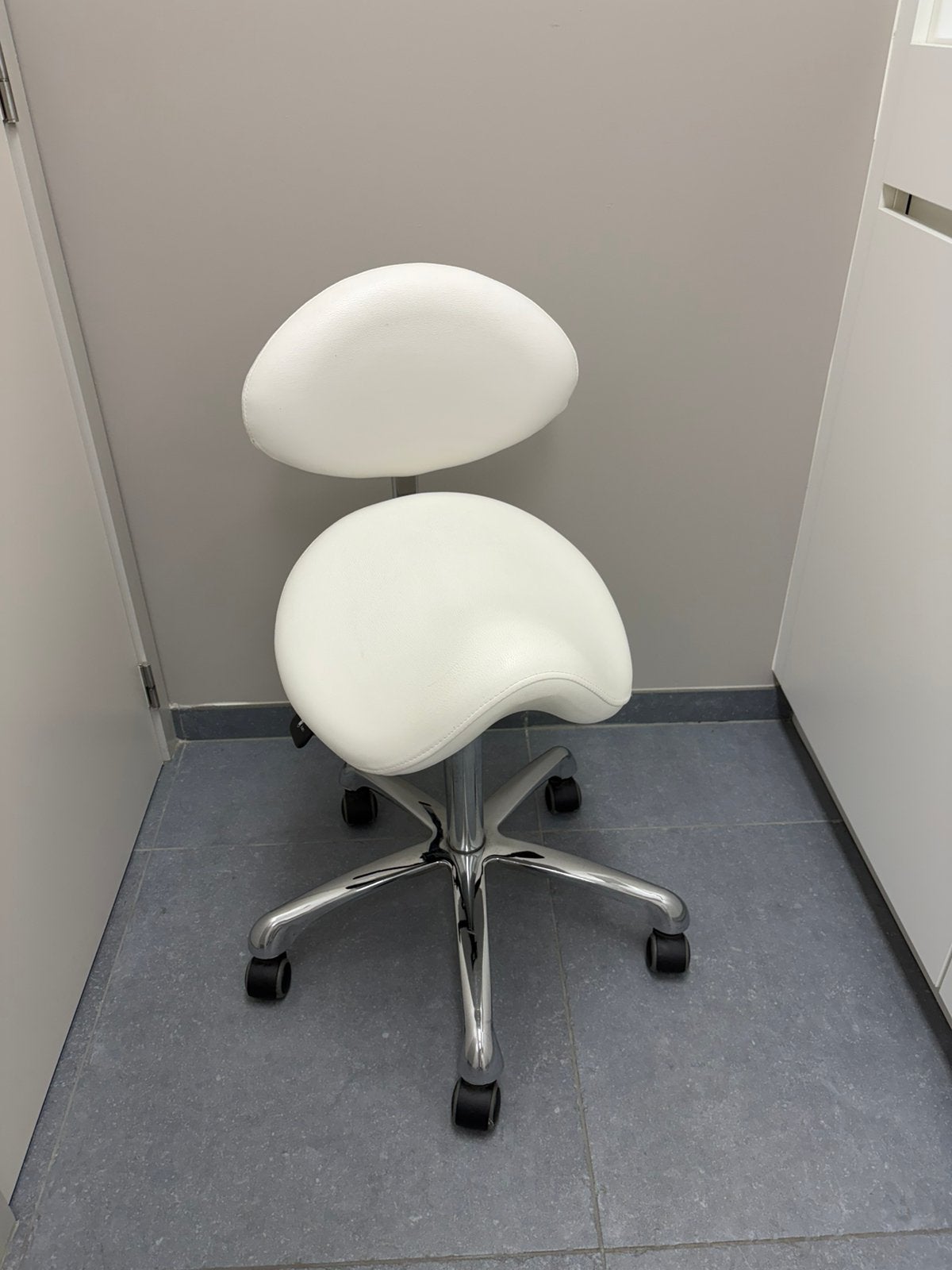Tabouret, Comme neuf, Enlèvement, Blanc, Cuir