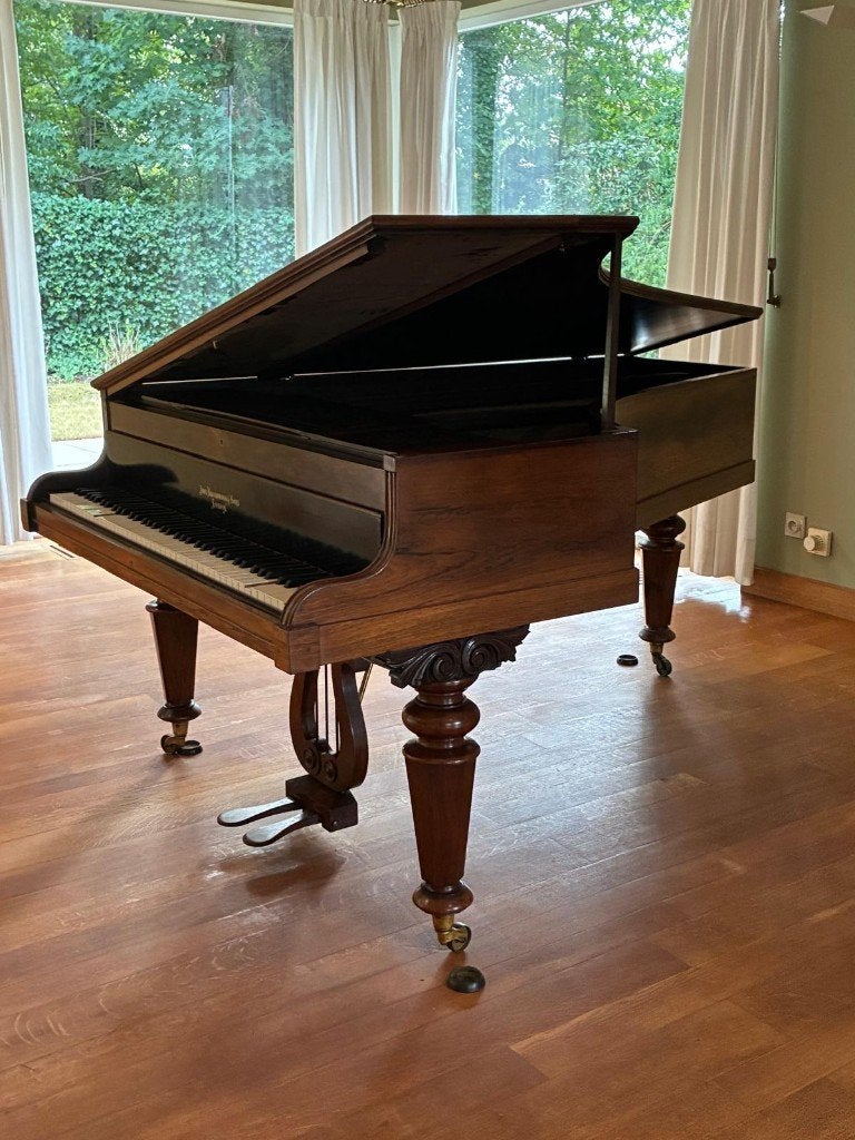 Antieke John Broadwood & Sons vleugelpiano serienummer 1621, Musique & Instruments, Pianos, Enlèvement, Utilisé, Brun, Piano