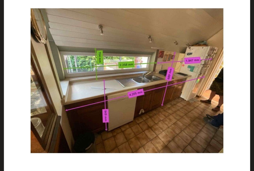 Keuken te koop, Huis en Inrichting, Keuken | Complete keukens, Ophalen, Gebruikt, Bruin, Dubbelwandige keuken