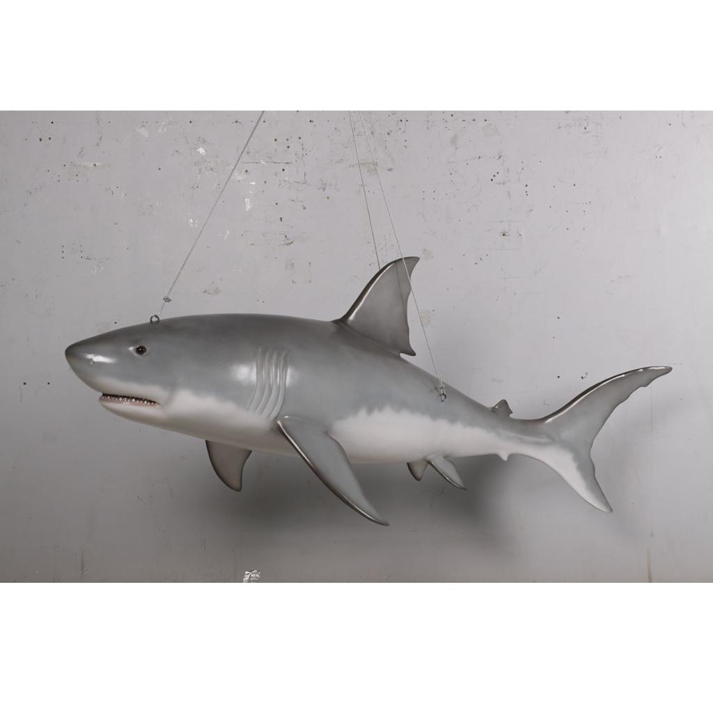 Grand requin blanc de 6 pieds - Statue de requin