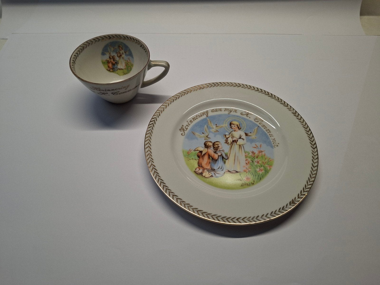communie bord en tas, Antiek en Kunst, Ophalen of Verzenden