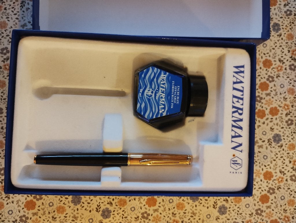 Stylo plume Waterman dans une boîte cadeau, Avec boîte, Stylo, Utilisé, Waterman