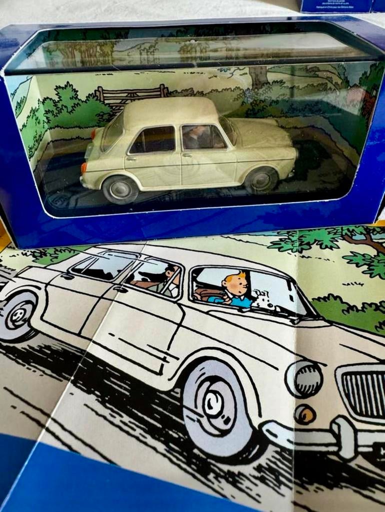 Kuifje auto 1:43. De MG1100 uit album zearte rotsen, Enlèvement ou Envoi, Tintin, Comme neuf