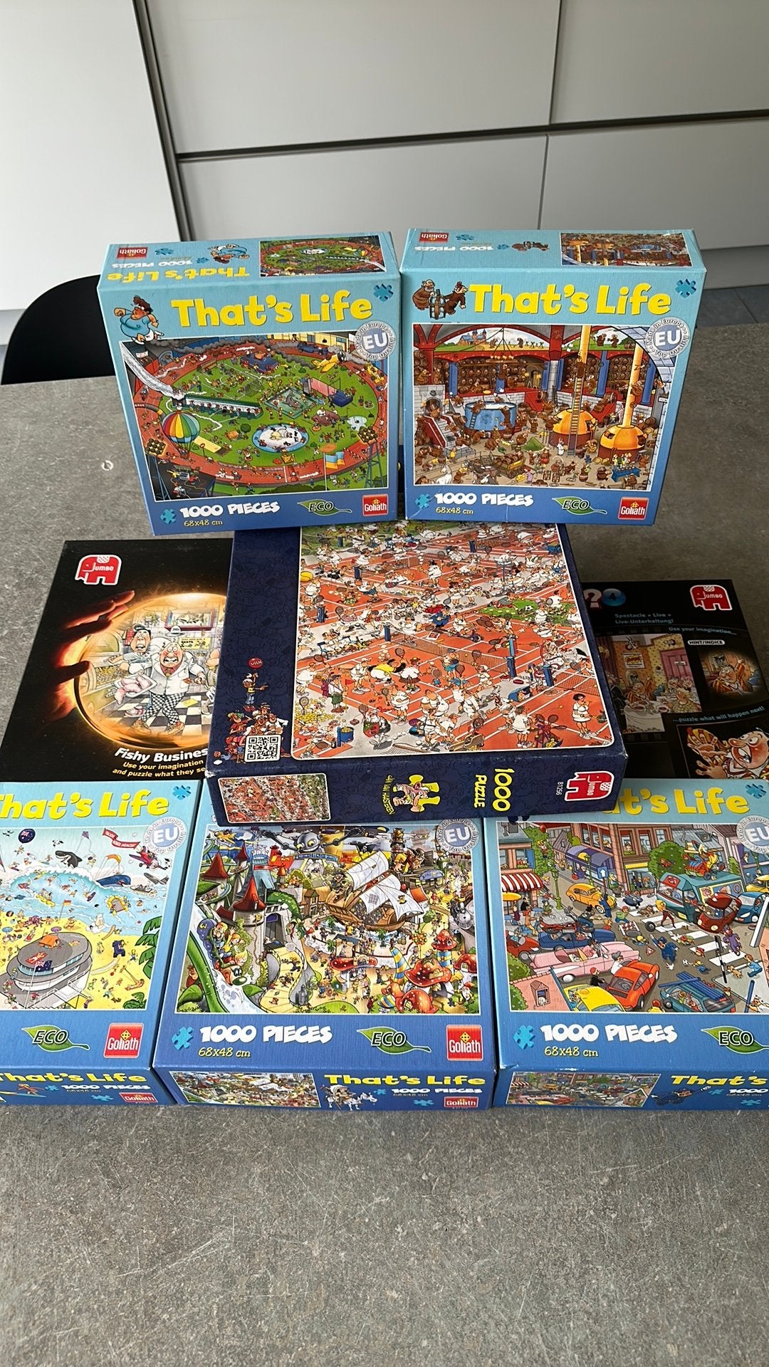 8 puzzels goliath, jumbo en jan van haasteren, Ophalen, Zo goed als nieuw