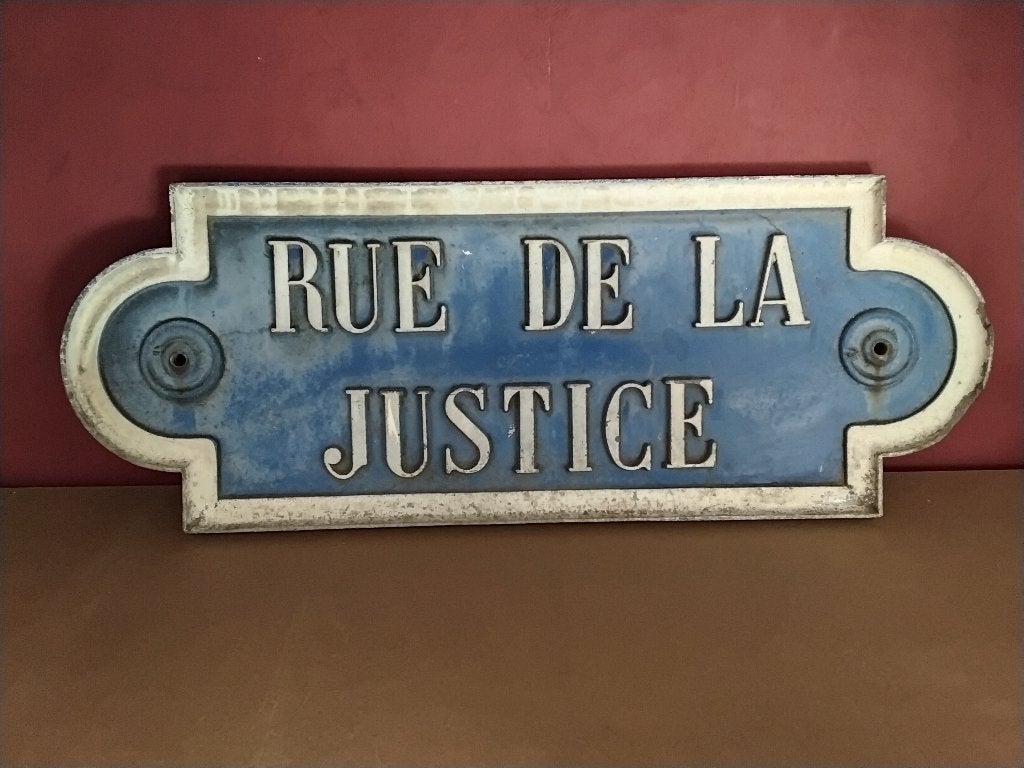 Straatnaambord 'Rue de la Justice', Verzamelen, Ophalen