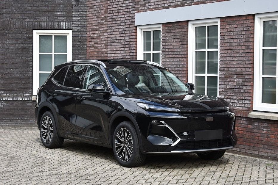 Geely Starray EM-i Max + PHEV Long range 136 km/pano/Leder/e, Auto's, Zwart, Bedrijf, Hybride Elektrisch/Benzine, SUV of Terreinwagen