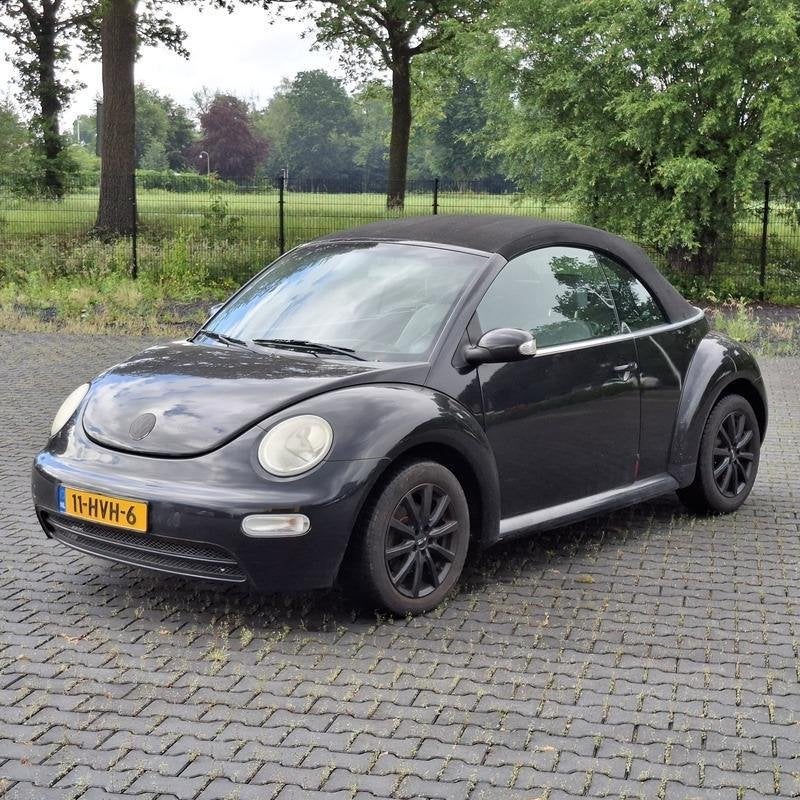 Personenauto, Volkswagen, New Beetle Cabriolet, 1.6, ZWART,, Auto's, Voorwielaandrijving, Beetle (Kever), 4 cilinders, Cabriolet