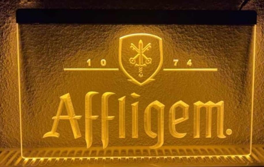 Affligem bier 3D Led reclame verlichting e/a bier hoegaarden, Collections, Marques de bière, Neuf, Panneau, Plaque ou Plaquette publicitaire