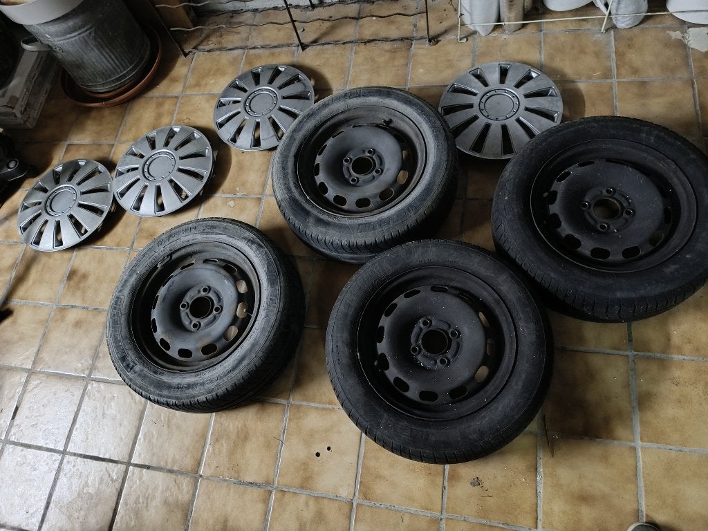 4 jantes acier 14" (Ford Fiesta) 4x108 + 4 enjoliveurs, Auto-onderdelen, Banden en Velgen, Ophalen, 14 inch, Gebruikt, Velg(en)