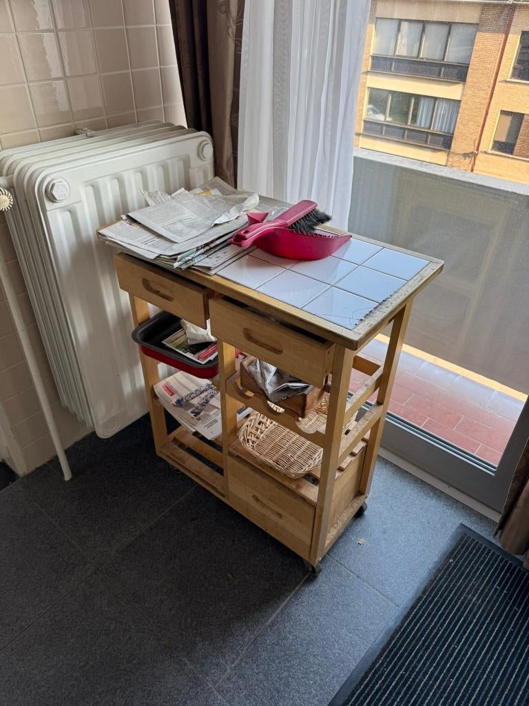 keuken aanrecht op wielen, Ophalen, Gebruikt