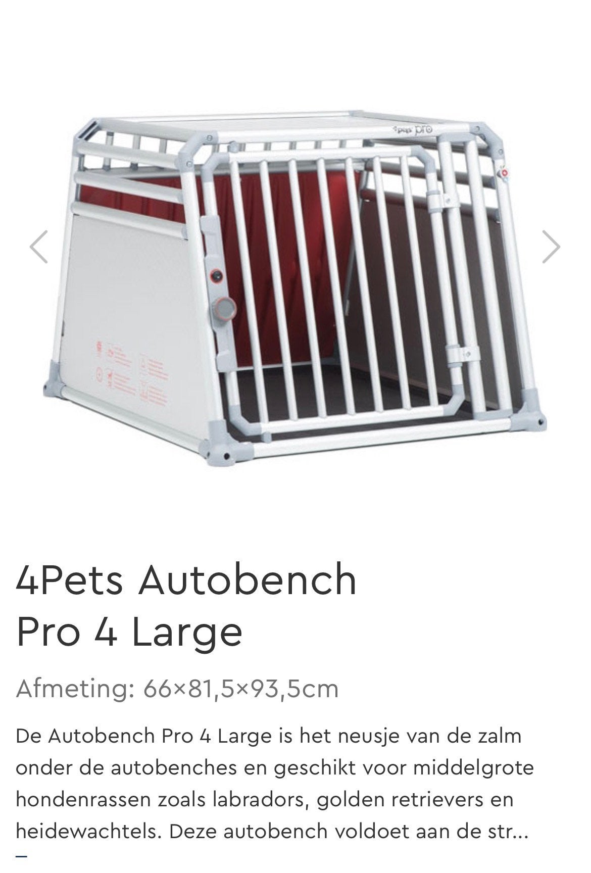 Zeer stevige autobench, Dieren en Toebehoren, Ophalen, Gebruikt