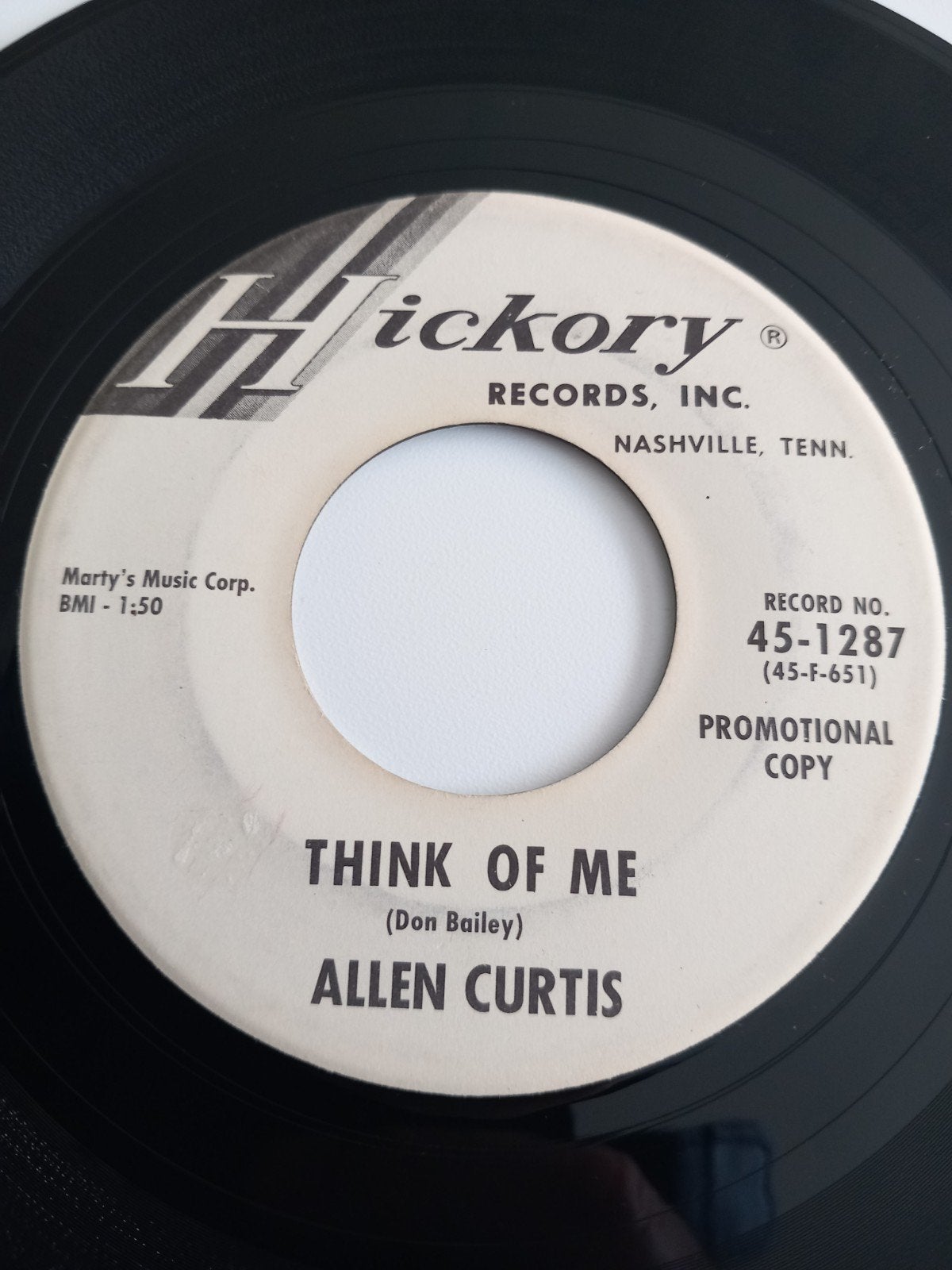 ALLEN CURTIS.  THINK OF ME . OLDIES 60S USA 45T, Ophalen of Verzenden