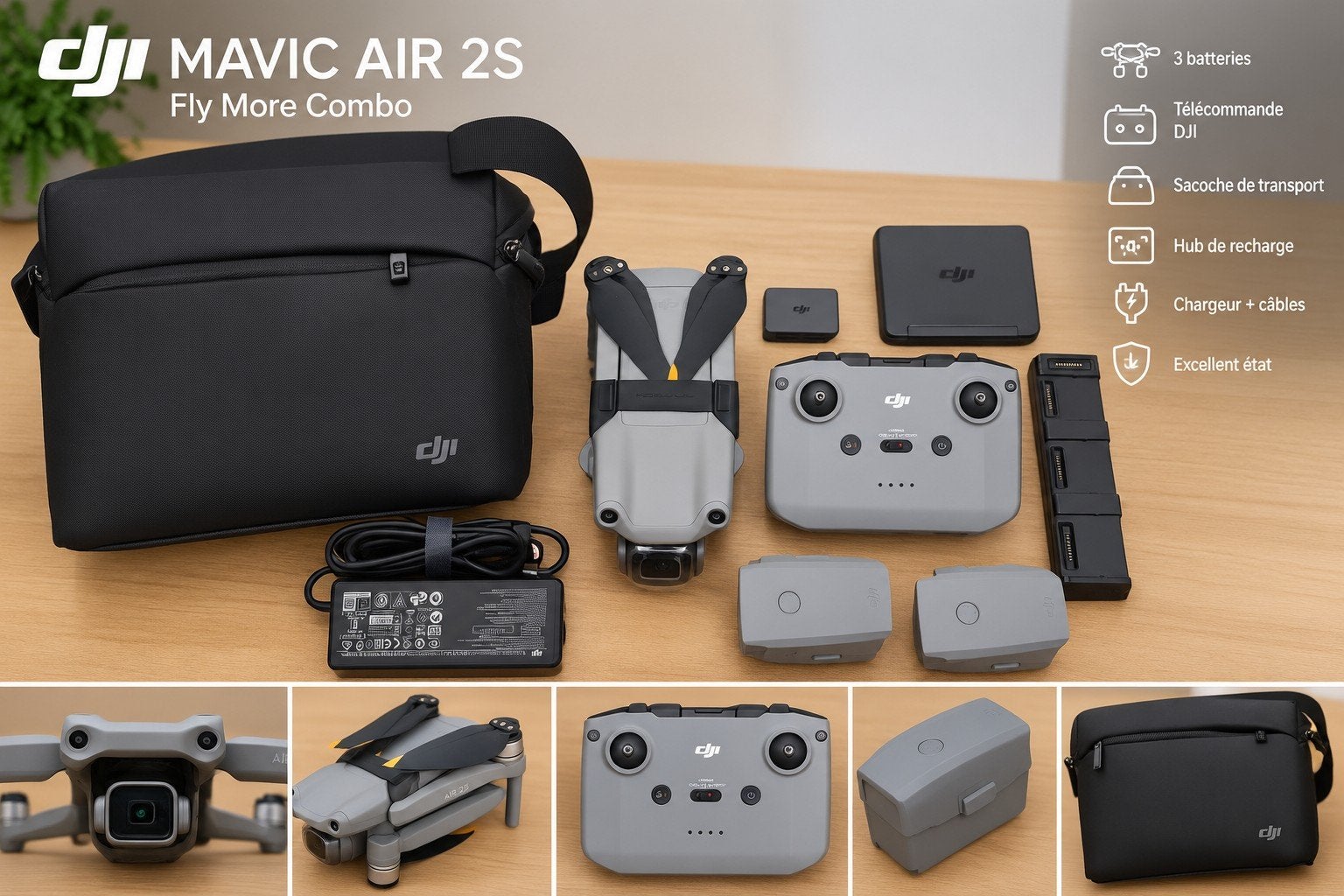 Drone DJI Mavic Air 2S, Drone avec caméra, Enlèvement ou Envoi, Stabilisateur (gimbal), Moins de 250 g