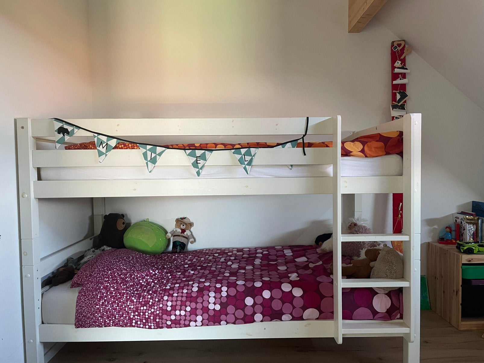 Stapelbed, Ophalen, 90 cm, Wit, 200 cm